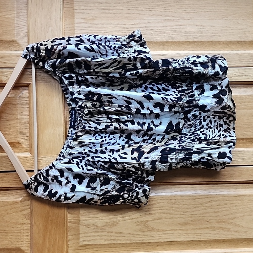 Banana Republic leopard print blouse size XL